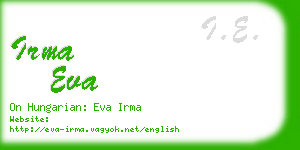 irma eva business card